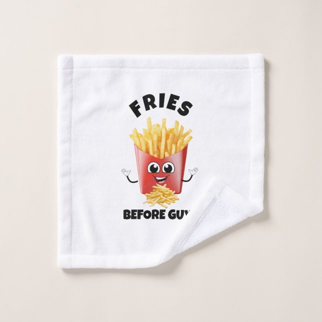  Cute French Fries Cartoon Hoodie &Tee –Funny Food Wash Cloth (Wash Cloth)