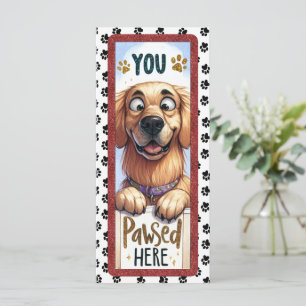 Cute French Golden Retriever Bookmarker