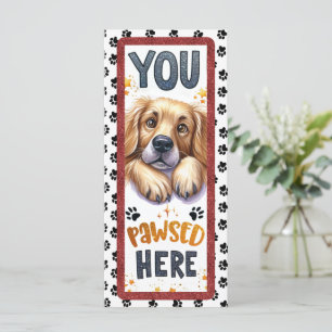 Cute French Golden Retriever Bookmarker