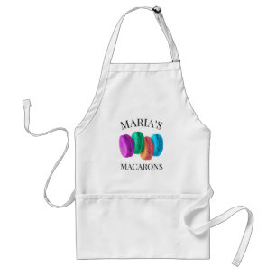 Cute French macaron cookie pastry chef kitchen Standard Apron