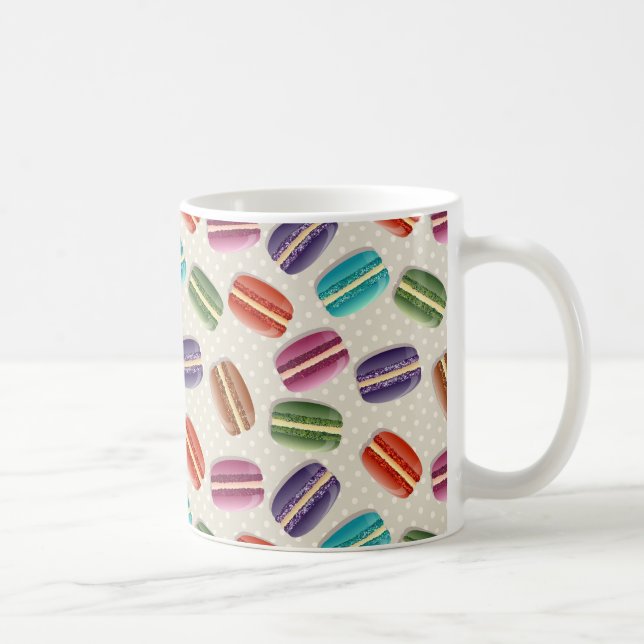 Cute French Macaron Pattern Coffee Mug (Right)