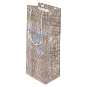 Cute French Oui c'est la Mer  Wine Bag  Wine Tote