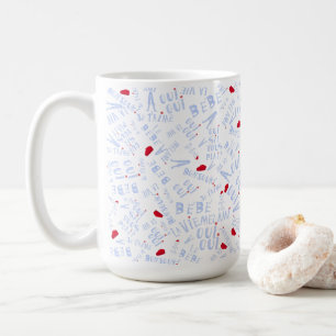 Cute French Oui Oui Bonjour Coffee Mug