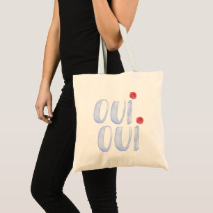 Cute French Oui Oui Tote Bag