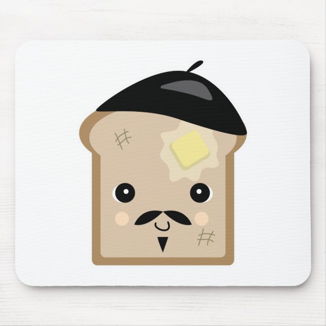 cute french toast mouse mat (Front)