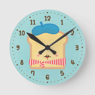 Cute French Toast Pun Humour Room Decor Clock
