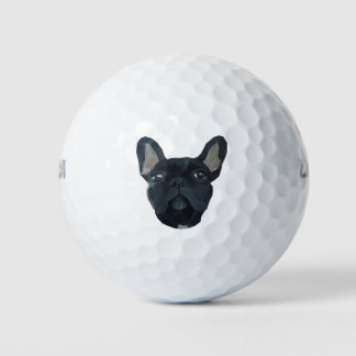 Cute frenchie  bulldog face golf balls