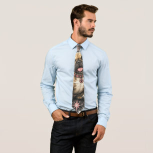 Cute Frenchie Dog Lover Celestial Tie