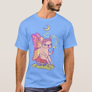 Cute Frenchie Fairy, French Bulldog, Wings, Moon & T-Shirt