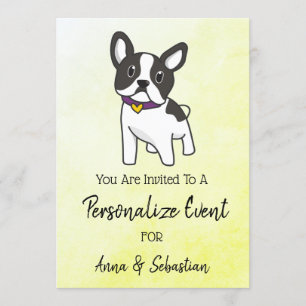 *~* Cute Frenchie French Bulldog Event Invitation