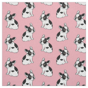 Cute Frenchie knows love is the only way Fabric
