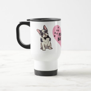 Cute Frenchie Puppy Dog Lover French Bulldog Travel Mug