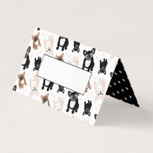 Cute Frenchies French Bulldog Table Place Setting Business Card