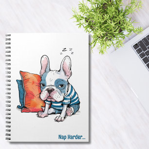 cute Frenchy pet dog, dressed animal, Funny  Notebook