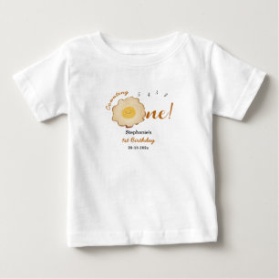 Cute Fried Egg 1st Birthday Baby T-Shirt