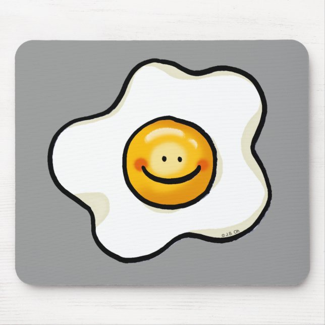 Cute fried egg mouse mat (Front)