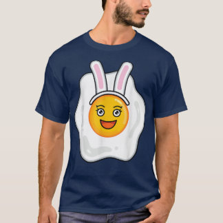 Cute Fried Egg wearing Rabbit Ears  Funny Easter E T-Shirt