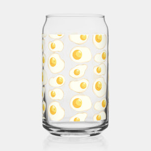 Cute Fried eggs Can Glass