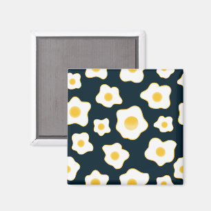 Cute Fried Eggs Flower Pattern Magnet