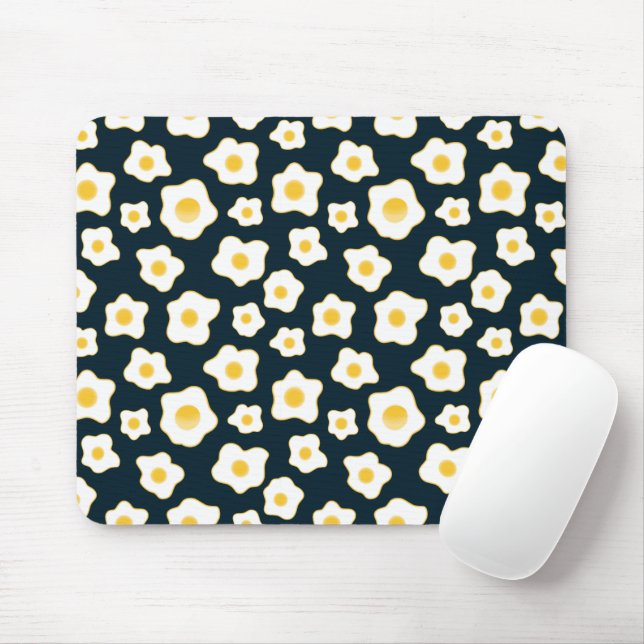 Cute Fried Eggs Flower Pattern Mouse Mat (With Mouse)