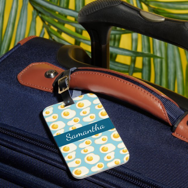Cute Fried eggs Luggage Tag (Front Insitu 1)