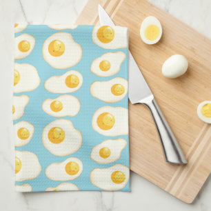 Cute Fried eggs Tea Towel