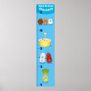 Cute fried noodle recipes cartoon growth chart