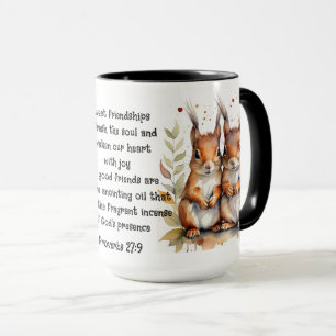 Cute Friend Squirrels Proverbs Friendship Quote Mug
