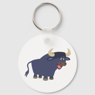 Cute Friendly Cartoon Bull Keychain