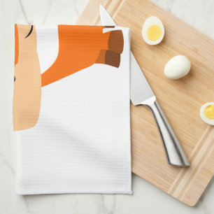 Cute Friendly Cartoon Fox Kitchen Towel