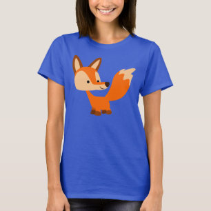 Cute Friendly Cartoon Fox Women T-Shirt