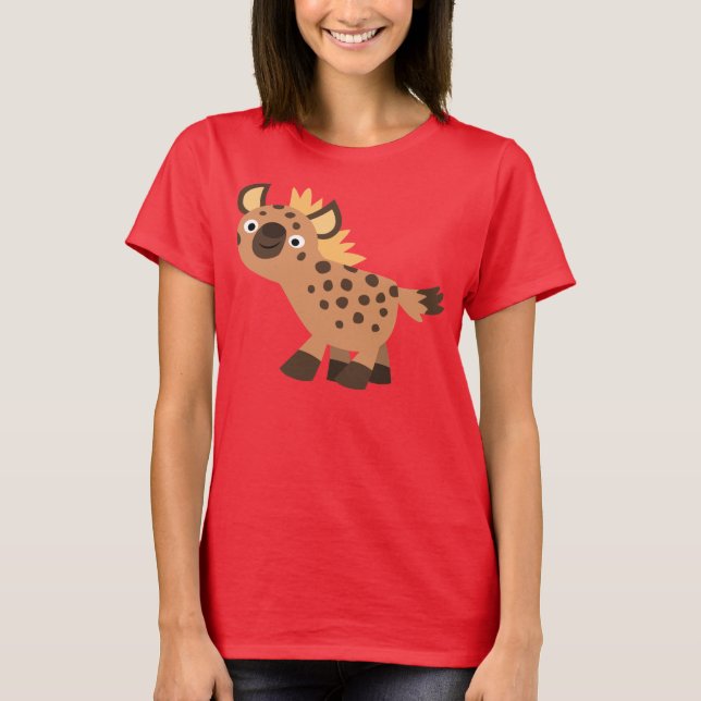 Cute Friendly Cartoon Hyena Women T-Shirt (Front)