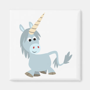 Cute Friendly Cartoon Unicorn Magnet