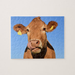 Cute Friendly Cow Jigsaw Puzzle