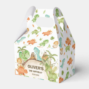 Cute Friendly Dinosaurs 1st Birthday Baby Shower  Favour Box