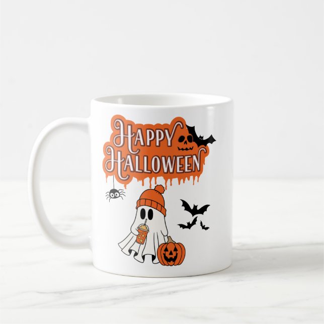 Cute Friendly Ghost Mug (Left)