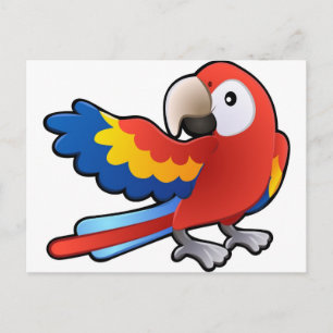 cute friendly Macaw Parrot Postcard