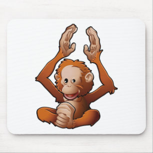 cute friendly Orangutan Mouse Mat