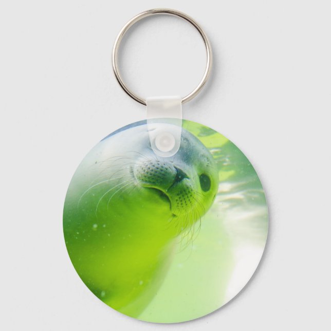Cute Friendly Seal Underwater Key Ring (Front)