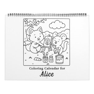 Cute Friends Colouring Calendar
