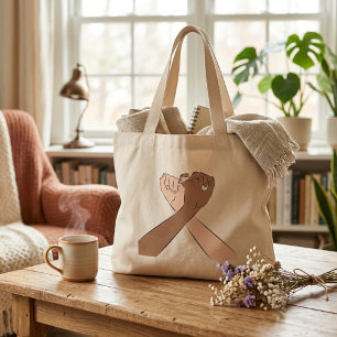 Cute friends forever illustration shopping bag