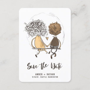 Cute Friends Minimalist Save the Date Invitation