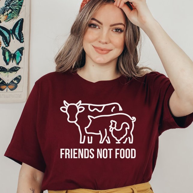 Cute Friends Not Food, Vegan, Vegetarian, Plants T-Shirt (Creator Uploaded)