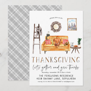 Cute Friendsgiving Thanksgiving Dinner Invitation