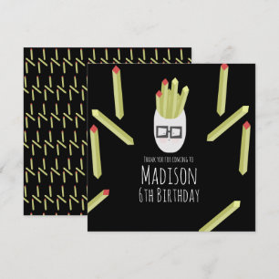 Cute Fries Restaurant Birthday Party  Thank You