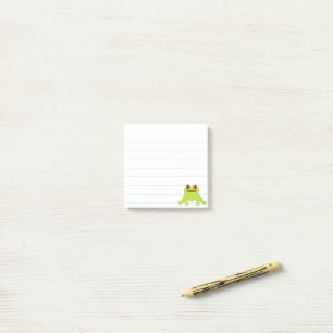 Cute Frog 3 x 3 Lined Custom Post-it Notes