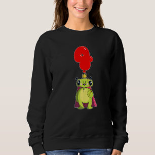 Cute Frog 4th Birthday Kids Balloon Party Sweatshirt