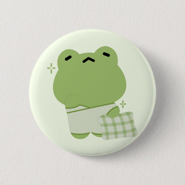 Cute Frog 6 Cm Round Badge (Front)