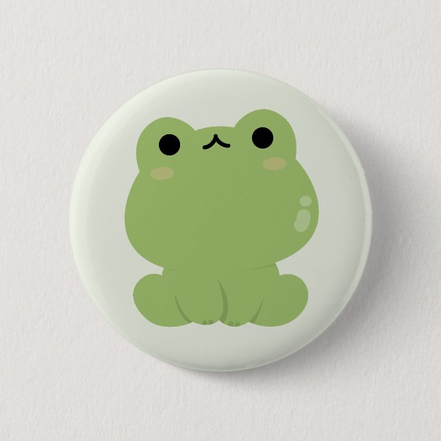 Cute Frog 6 Cm Round Badge (Front)