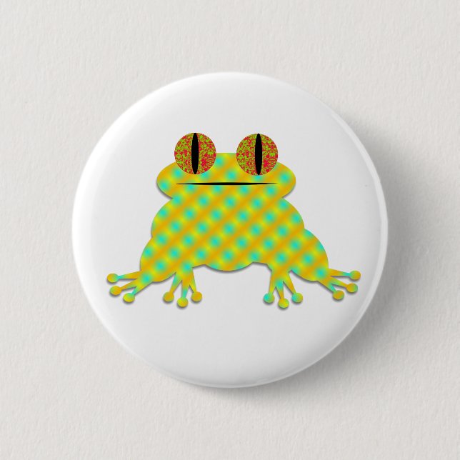 Cute Frog 6 Cm Round Badge (Front)